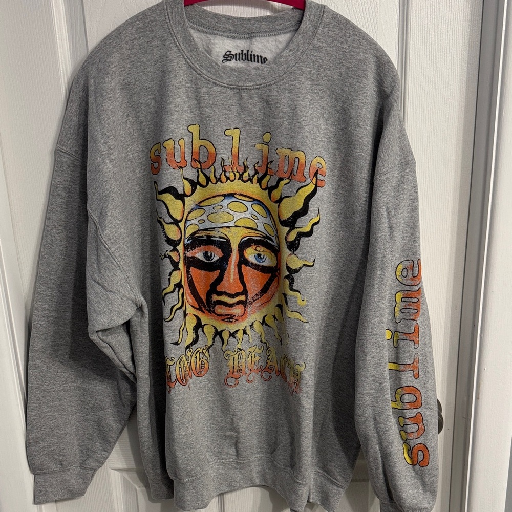Gray Graphic Men's Sweater